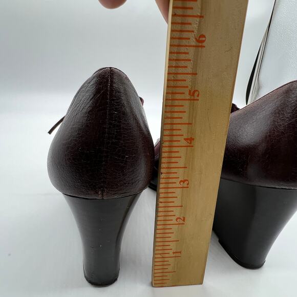 Aerosoles Ankle Heel Boots Size 8.5 Red Leather Upper - Picture 4 of 8